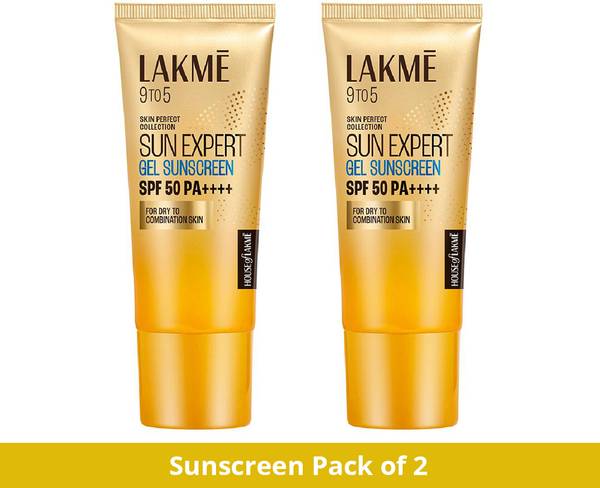 Lakm Sunscreen - SPF 50 PA+++ Sunscreen Gel SPF 50 PA+++Niacinamide, Water Light, 100g PO2
