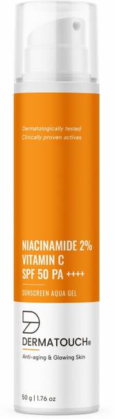 Dermatouch Sunscreen - SPF 50 PA++++ Niacinamide 2% Vitamin C Sunscreen for glowing skin | SPF 50+ PA ++++
