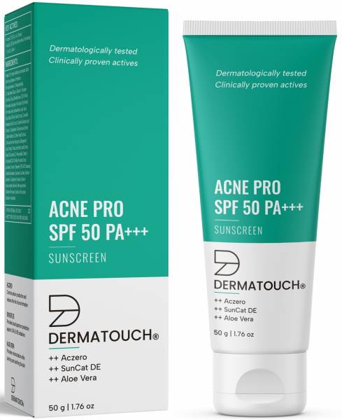 Dermatouch Sunscreen - SPF 50 PA+++ Acne Pro SPF 50 PA+++ Sunscreen | Non-acnegenic | UVA-UVB Protection