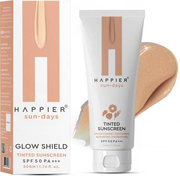 HAPPIER Sun-days Glow Shield Tinted Sunscreen - SPF 50 PA+++
