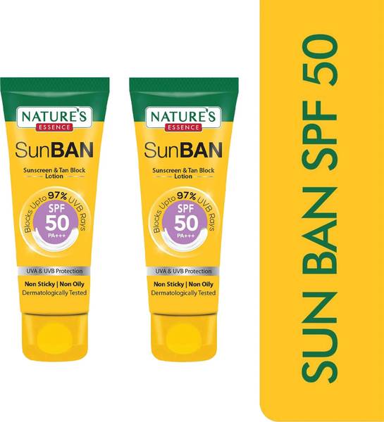 Nature's Essence Sunscreen - SPF 50 Natures Essence Sunban Sunscreen Spf50_30Ml (Pack of 2 )