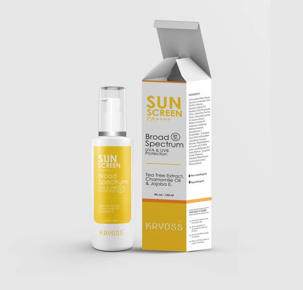 Kryoss Sunscreen - SPF 50 PA++++ Sunscreen SPF 50 PA+++