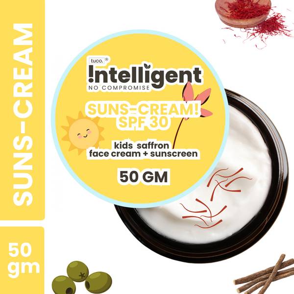 TuCo Intelligent Kids Saffron Face Cream & Sunscreen - SPF 30 PA++