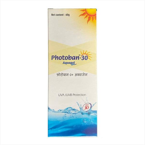 Photoban Sunscreen - SPF 30 PA+++ 30 Aquagel Gel 60gm