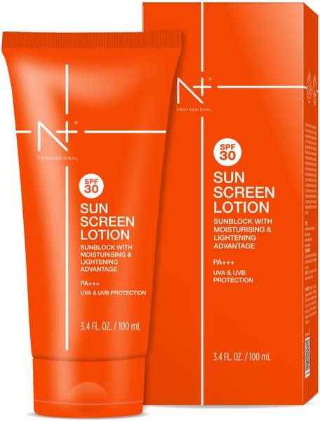 N PLUS Sunscreen - SPF 30 PA+++ N+ Sunscreen Lotion 30 SPF Sunblock with Moisturising And Lightening advantage UVA & UVB Protection for All Types of S...