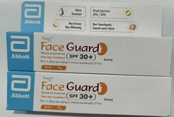 Abbott Sunscreen - SPF 30 PA+++ TVAKSH FACE GUARD SPF30 (30GM Pack of 2)