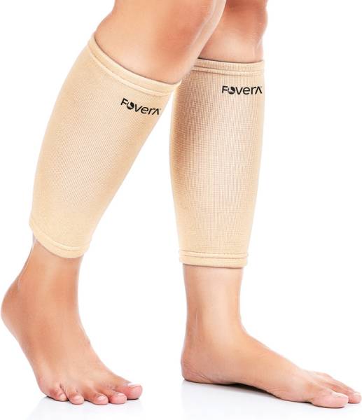 FOVERA Calf Support Compression Sleeve for Men & Women, Pain Relief & Gym (XL, 1 Pair) Knee Support