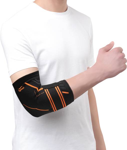 TYNOR Elbow Support Air Pro, Black & Orange, Medium, 1 Unit Elbow Support