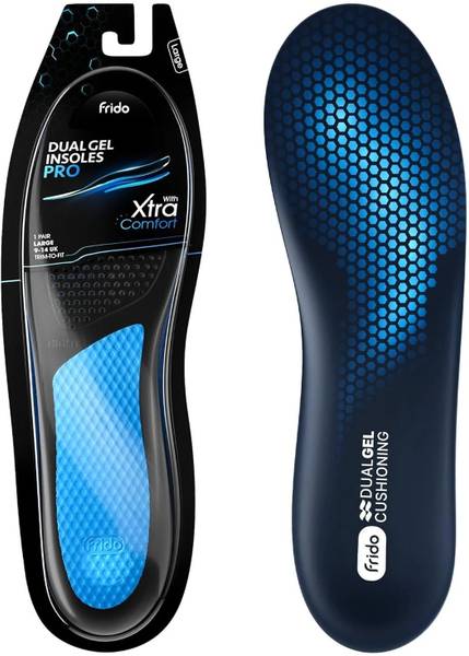 Frido Dual Gel Pro Shoe Insole Trimmable Shoe Sole for Stability, Large(9-14UK)-1 Pair Foot Support