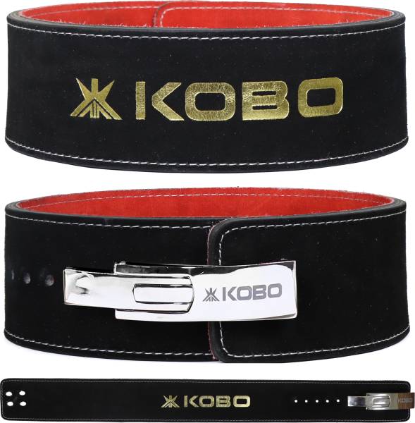 KOBO 13 mm Leather Power Lifting Lever Belt Natural Leather Back / Lumbar Support