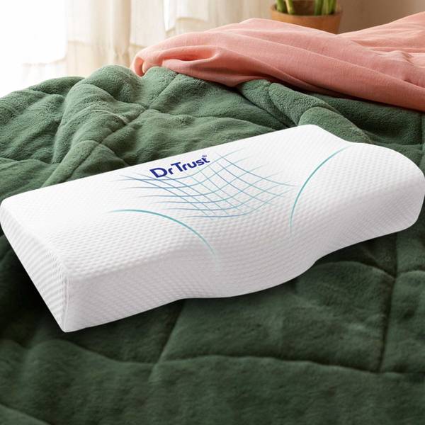 Dr Trust USA Orthopedic Cervical Neck Spondylitis Sleeping Pillow Memory Foam Cervical Pillow