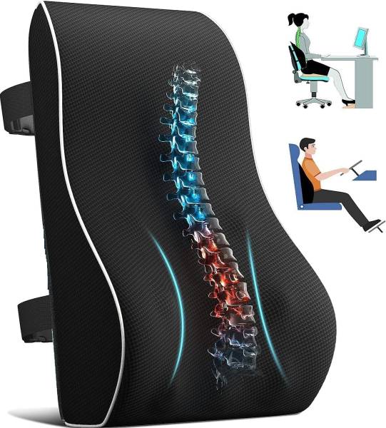 Woomzy Orthopedic Back Brace Memory Foam Lumbar Support Backrest Long Back Pain Back / Lumbar Support
