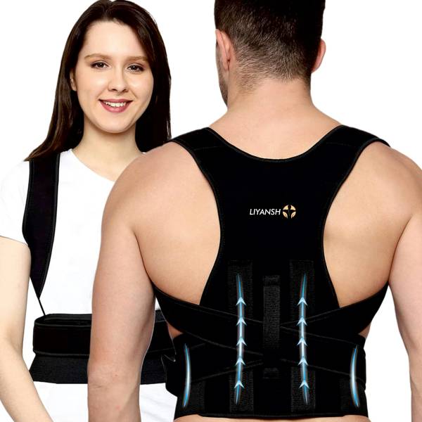 LIYANSH Back Pain Relief Belt for Men and Women with shoulder back support Posture Corrector