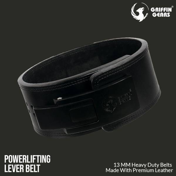 GRIFFIN GEARS Genuine Leather Durable Weightlifting / Power Lifting Belt 10MM (XL- 44''-50'') Weight Lifting Belt