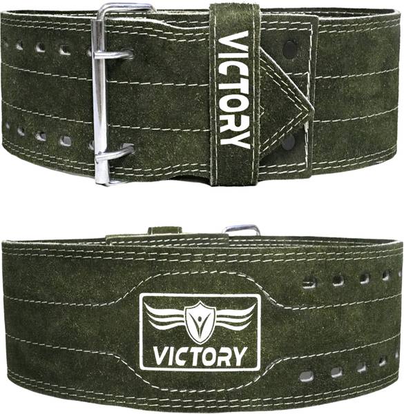 VICTORY Genuine Leather Weight Lifting Belt 4" inch Durable Comfortable Weight Lifting Belt