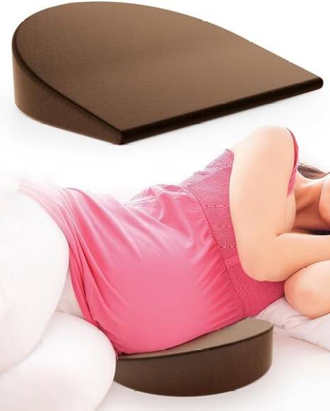 FOVERA Memory Foam Pregnancy Pillow Wedge for Maternity - Supports Belly (Brown) Abdominal Belt