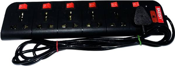 MSNL EXT-6+6 SOCKET BOARD CPAPCITY UP 6AMP AND 2.5 METER WIRE 6 Socket Extension Boards