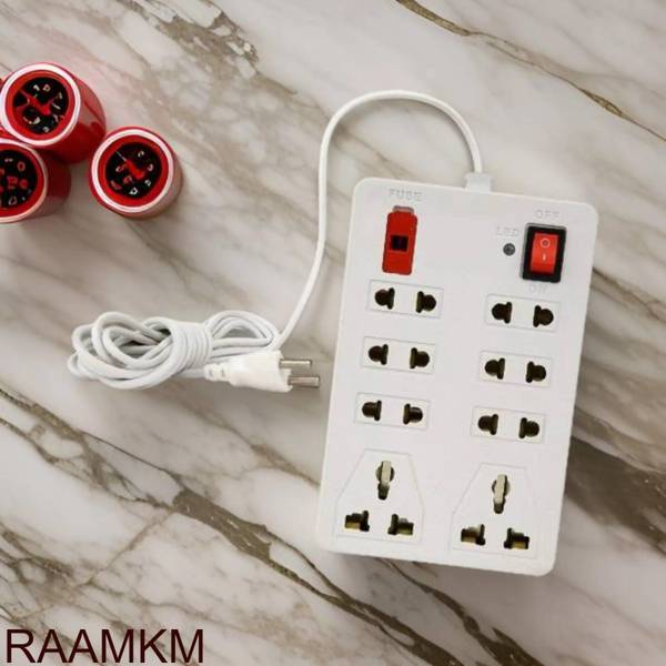 GLUCKLICH CDL_M_916_Extensionbox8 Socket 1 Switch With fuse 8 Socket Extension Boards 8 Socket Extension Boards