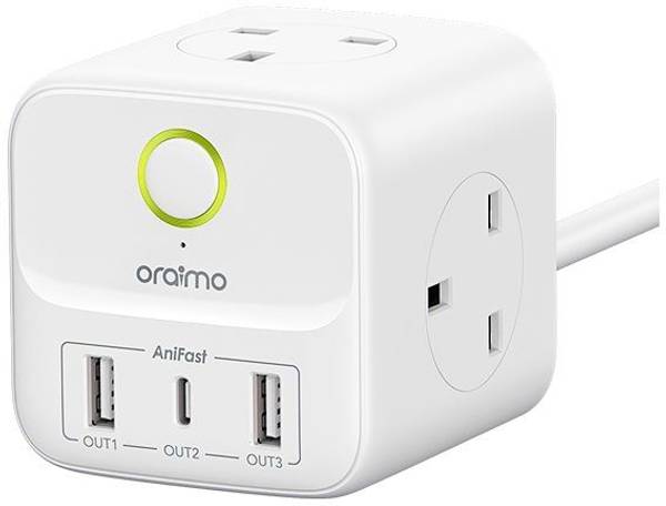 ORAIMO oraimo PowerHub C 6-In-1 Power Expansion Cube 3  Socket Extension Boards