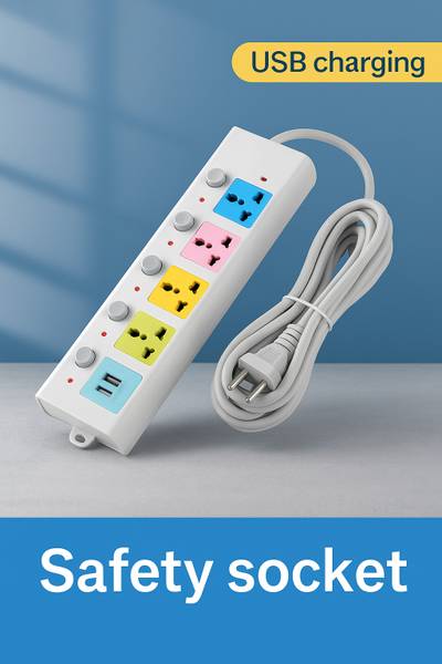 FERVIK Power Plate 2500W 2 + 4 Socket Extension Boards