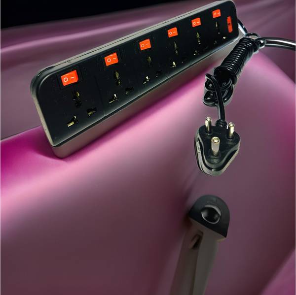 TOOLART 6 Switch 6 socket extension Board with 3mtr wire 6AMP WIR353 6 Socket Extension Boards