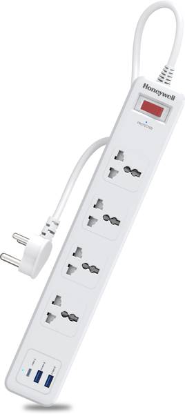 Honeywell Surge Protector,with Universal, 2xUSB & PD 20w, Cord,13,500Amp 4 Socket Extension Boards