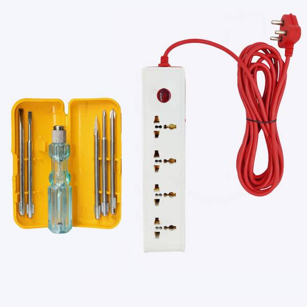 Walkers WKCB193M1 4 Socket and 1 Switch Power Extension Board with 5in1 Screwdriver 4 Socket Extension Boards