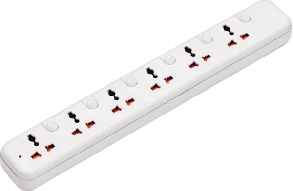 PHILIPS CHP3461W Power Strips with 6 Universal Socket Cntrl Switch with1.4m Cable Length 6 Socket Extension Boards