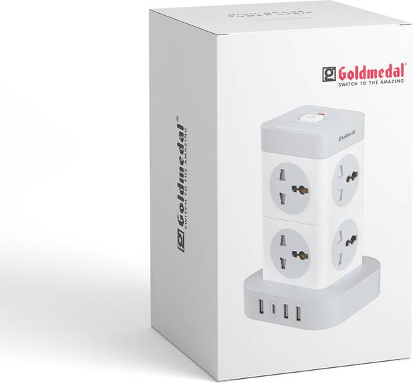 Goldmedal Turbomax 8+4 Power Strip 8 Socket Extension Boards