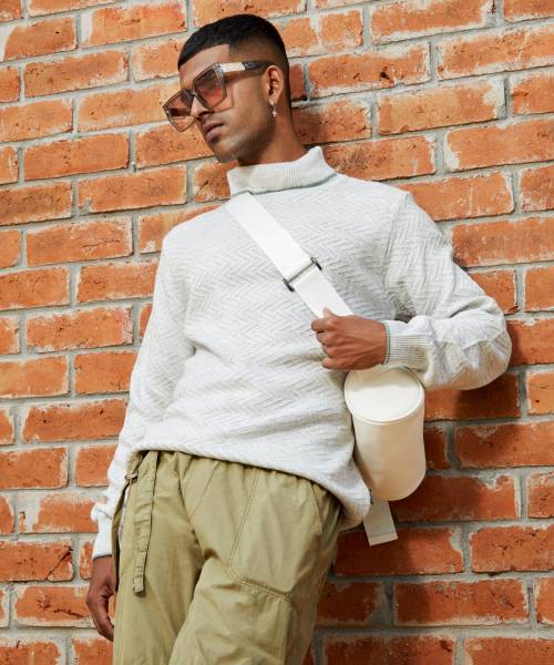 CAMPUS SUTRA Solid Turtle Neck Casual Men White Sweater Price