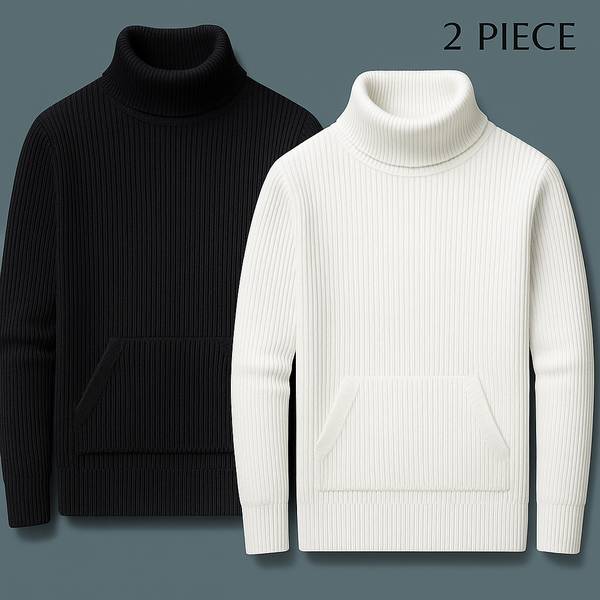 NEO10 Solid High Neck Party Men Multicolor Sweater