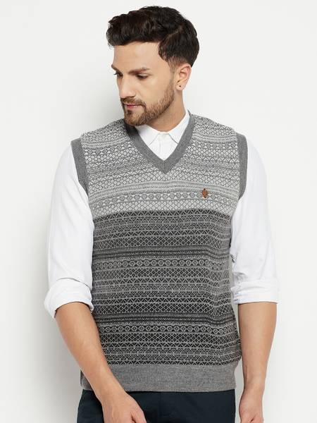 DUKE Self Design V Neck Casual Men Reversible Multicolor Sweater