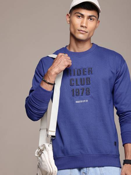 Roadster Full Sleeve Self Design Men Sweatshirt
