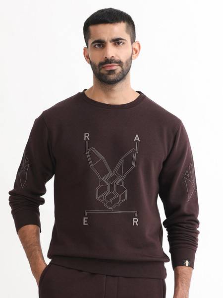 Rare Rabbit Full Sleeve Solid Men Sweatshirt