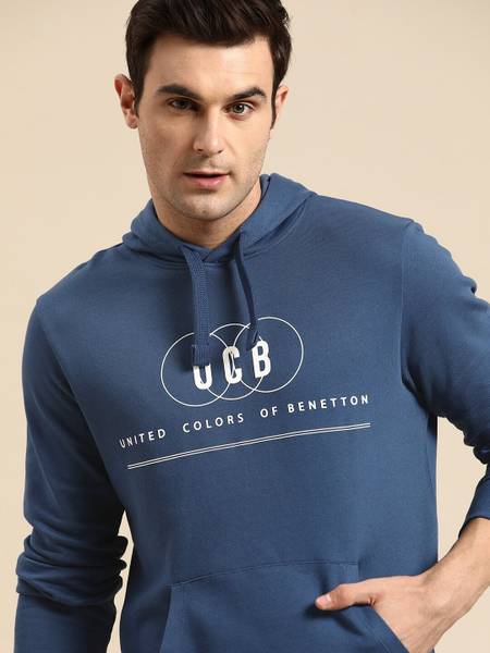 United colors of benetton full sleeve solid men's sweatshirt clearance
