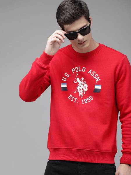 U.S. POLO ASSN. Full Sleeve Solid Men Sweatshirt