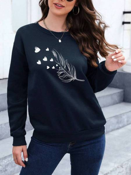 KASHIAN Full Sleeve Printed Women Sweatshirt