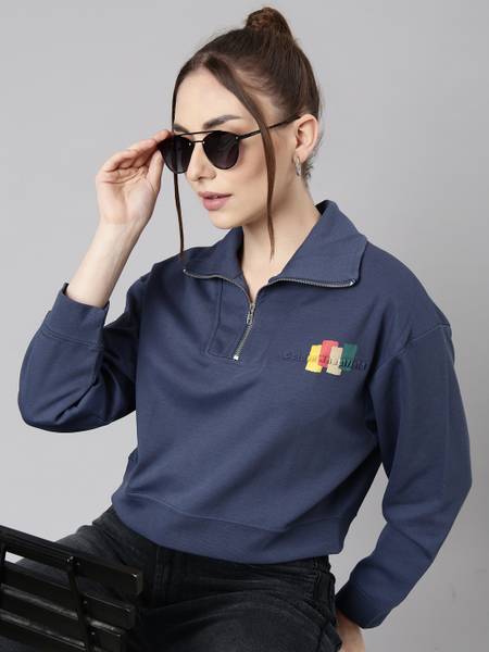 Showoff Full Sleeve Solid Women Sweatshirt