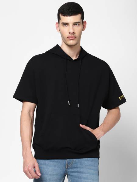 Wrangler Half Sleeve Solid Men Sweatshirt