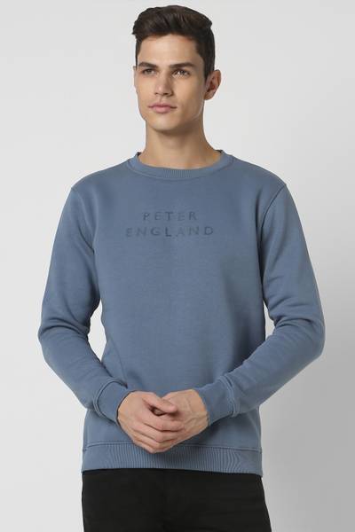 PETER ENGLAND Full Sleeve Solid Men Sweatshirt