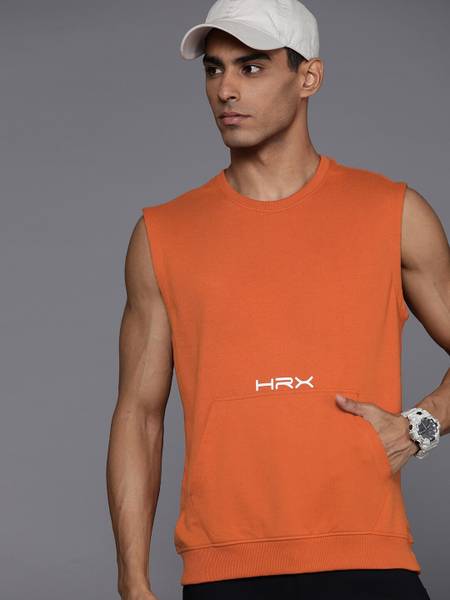 HRX by Hrithik Roshan Sleeveless Solid Men Sweatshirt