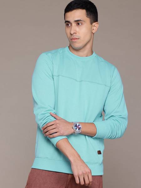 Roadster Full Sleeve Solid Men Sweatshirt