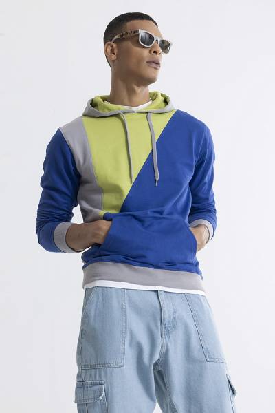 Snitch Full Sleeve Color Block Men Sweatshirt