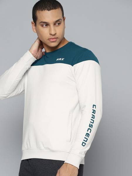 HRX by Hrithik Roshan Full Sleeve Color Block Men Sweatshirt Price History