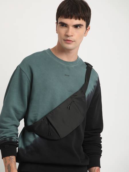 THE BEAR HOUSE Full Sleeve Dyed Men Sweatshirt