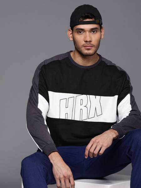 HRX by Hrithik Roshan Full Sleeve Color Block Men Sweatshirt