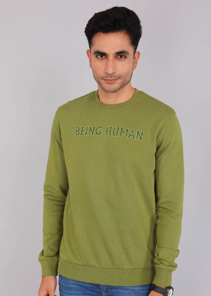 BEING HUMAN Full Sleeve Solid Men Sweatshirt