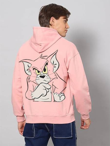 UNICUS APPAREL Printed Hooded Neck Casual Men Orange Sweater