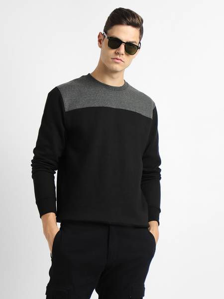 Dennis Lingo Full Sleeve Color Block Men Sweatshirt