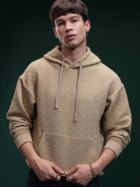 HIGHLANDER Full Sleeve Self Design Men Sweatshirt